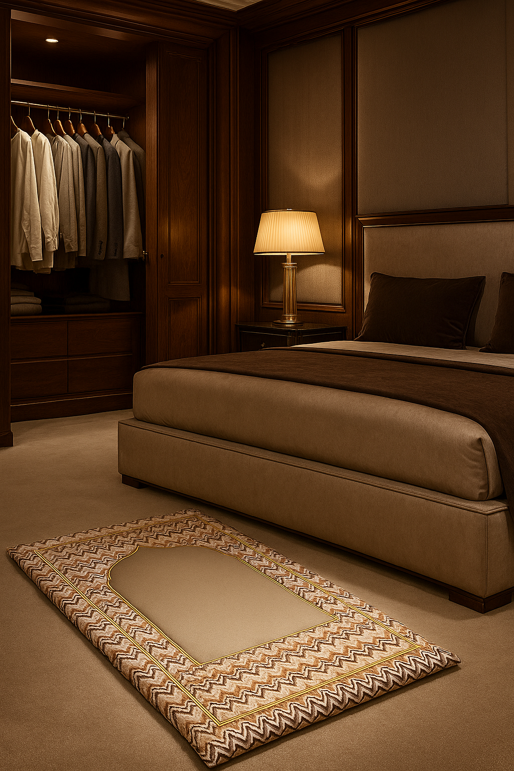 Tapis de prière d’exception Inspi Missoni– Finition Haute Couture