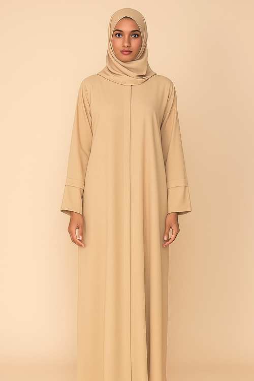 Abaya de prière et de Sortie en Beige haute gamme