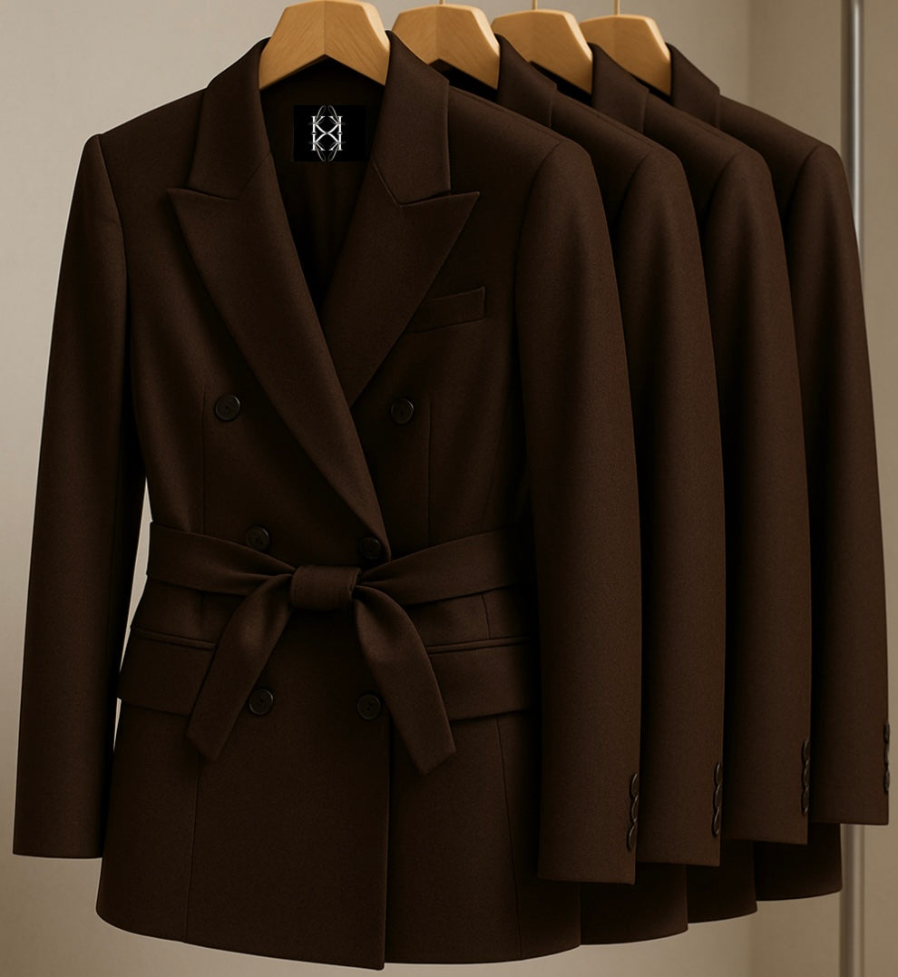 Dark brown wool blazer